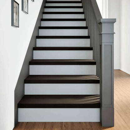 vidaXL Stair Treads 12 pcs Brown Black 70x25x2 cm Solid Wood Oak 1
