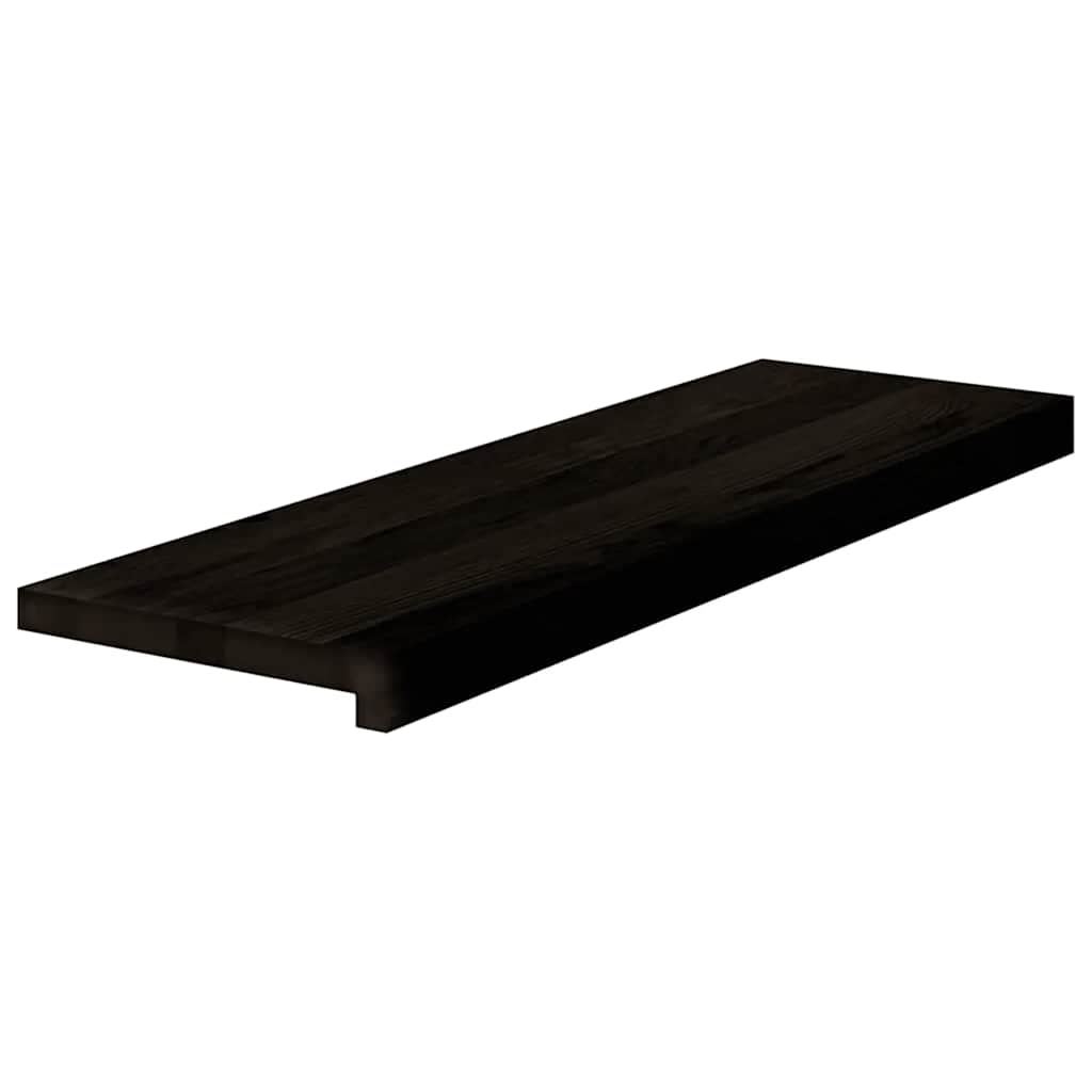 vidaXL Stair Treads 12 pcs Brown Black 80x25x2 cm Solid Wood Oak 3