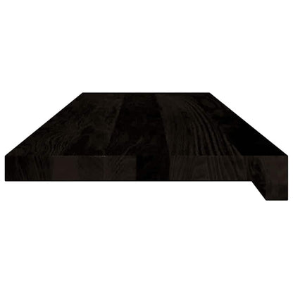 vidaXL Stair Treads 12 pcs Brown Black 80x25x2 cm Solid Wood Oak 6