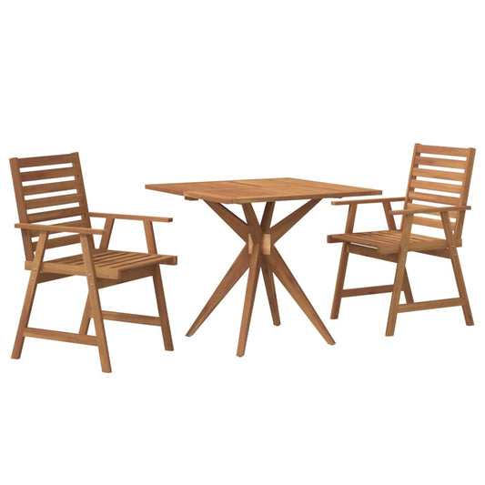 5 Piece Garden Dining Set Solid Wood Acacia 85 x 85 x 75 cm 2