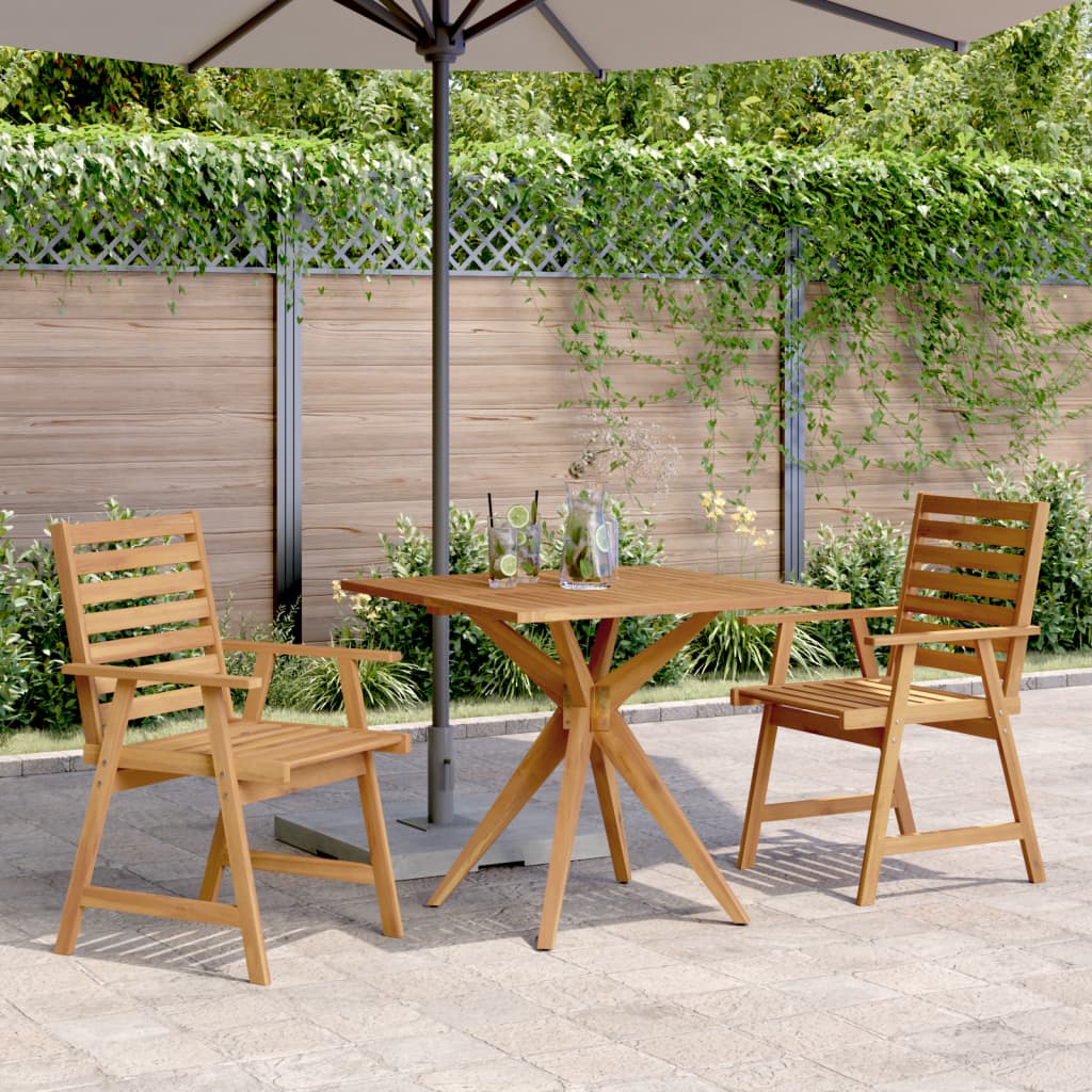 vidaXL 3 Piece Garden Dining Set Solid Wood Acacia 1