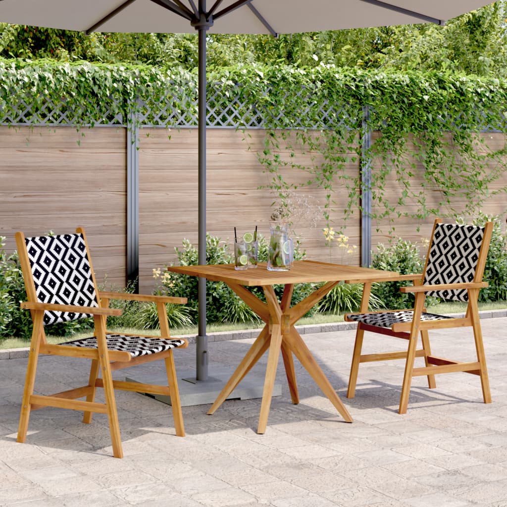 vidaXL 5 Piece Garden Dining Set Solid Wood Acacia