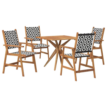 vidaXL 5 Piece Garden Dining Set Solid Wood Acacia 2
