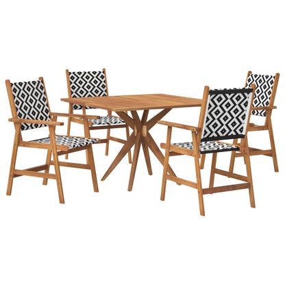 vidaXL 5 Piece Garden Dining Set Solid Wood Acacia 2