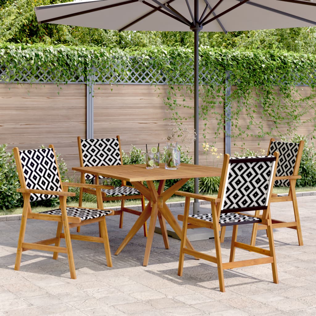 vidaXL 5 Piece Garden Dining Set Solid Wood Acacia 1