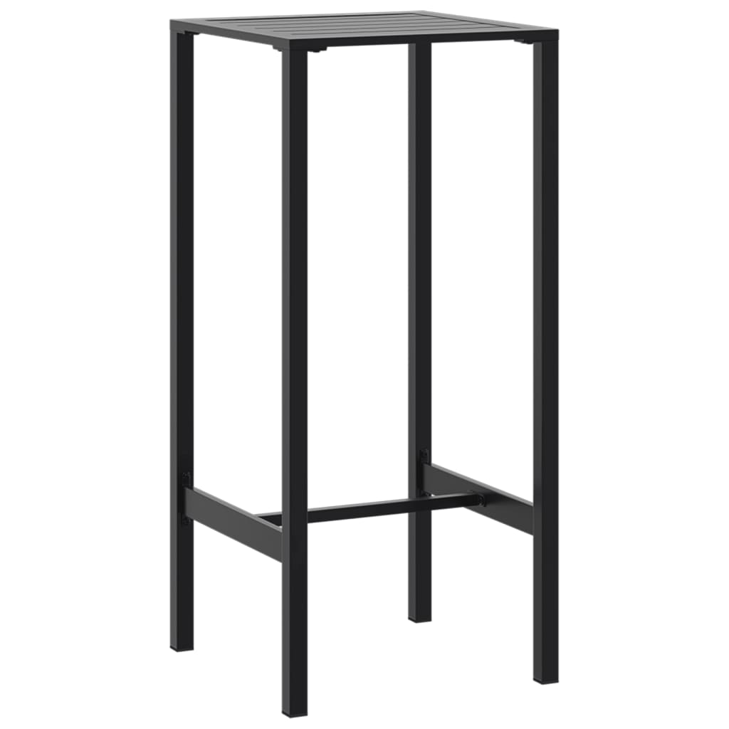 vidaXL 3 Piece Garden Bar Set Black Powder-coated Steel 3