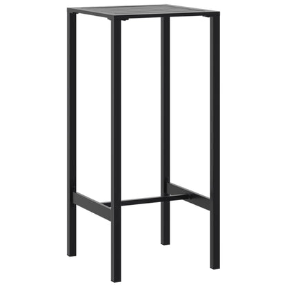 vidaXL 3 Piece Garden Bar Set Black Powder-coated Steel 3