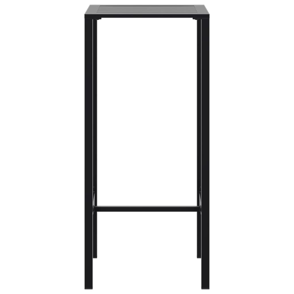 vidaXL 3 Piece Garden Bar Set Black Powder-coated Steel 5