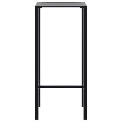 vidaXL 3 Piece Garden Bar Set Black Powder-coated Steel 5