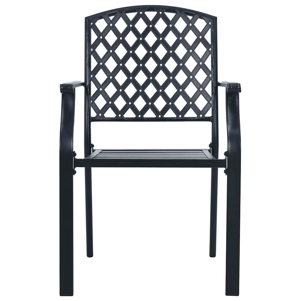 vidaXL Stackable Garden Chair Set 5 pcs Anthracite Powder-coated Steel 5