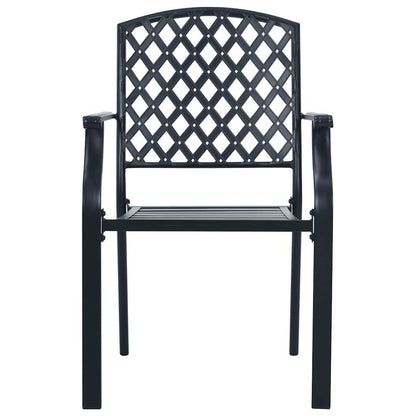 vidaXL Stackable Garden Chair Set 5 pcs Anthracite Powder-coated Steel 5