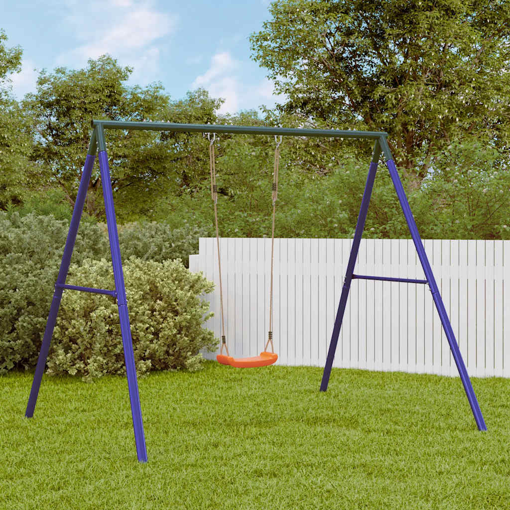 vidaXL Outdoor Swing Set Multicolour Steel and PE Red – Part 1