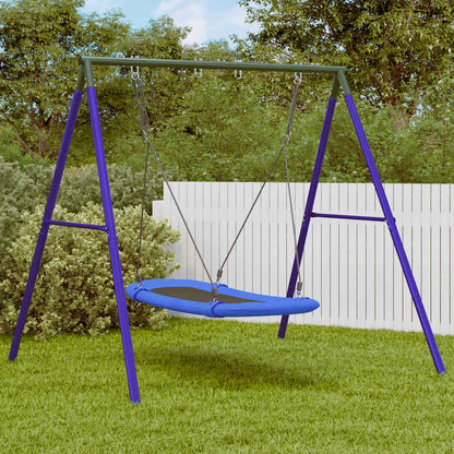 vidaXL Outdoor Swing Set Multicolour Steel and PE Blue – Part 1