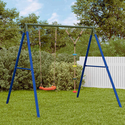 vidaXL Outdoor Swing Set Multicolour Steel and PE Red – Part 1