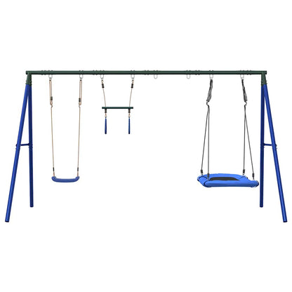 vidaXL Outdoor Swing Set with Swing, Trapeze, Nest Swing 3