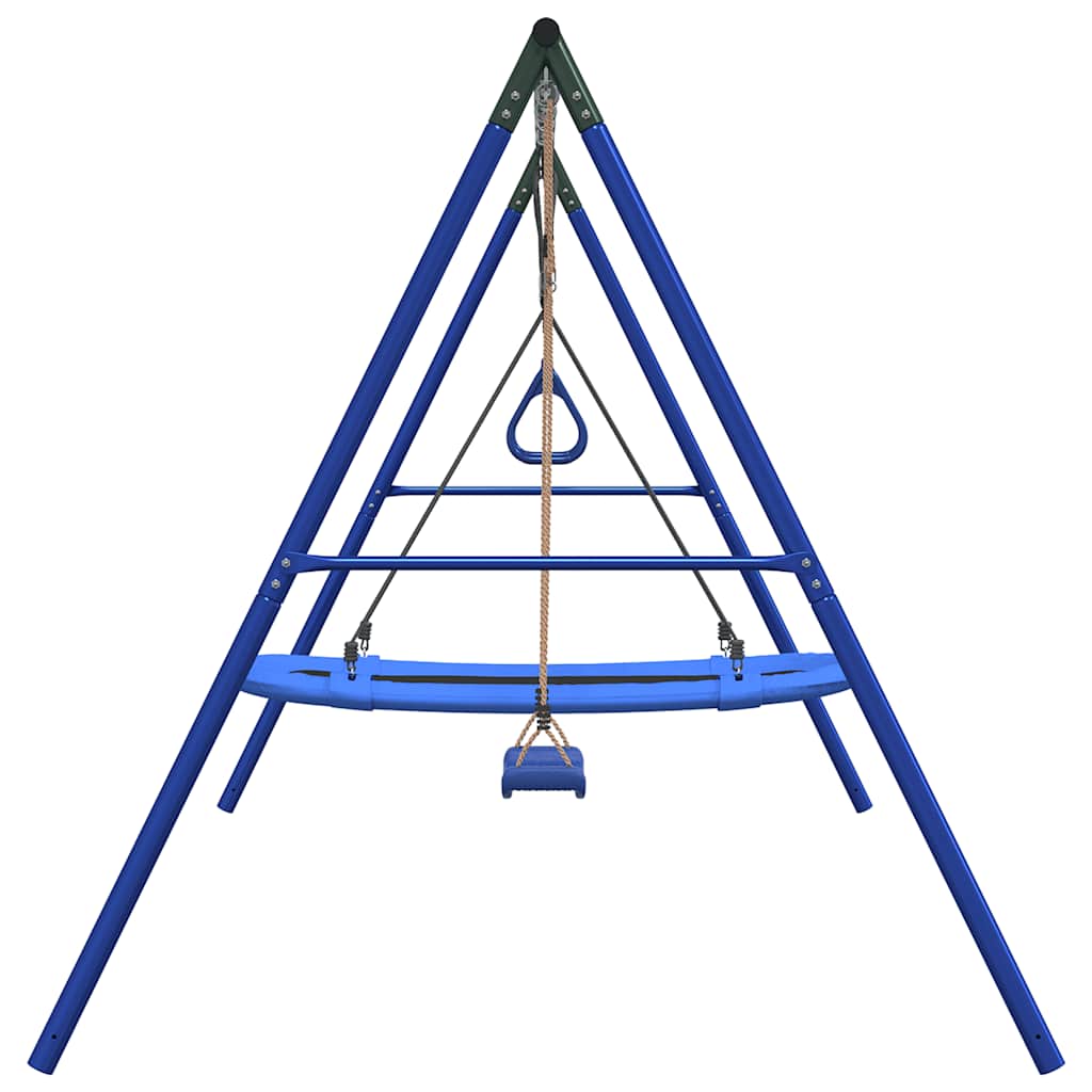 vidaXL Outdoor Swing Set with Swing, Trapeze, Nest Swing 4