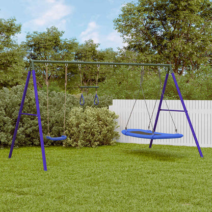vidaXL Outdoor Swing Set with Swing, Trapeze, Nest Swing 1