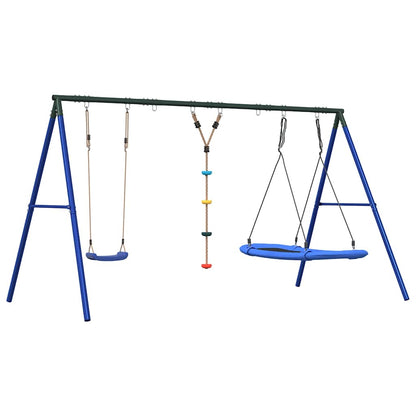 vidaXL Outdoor Swing Set with Swing, Disc Swing, Nest Swing 2