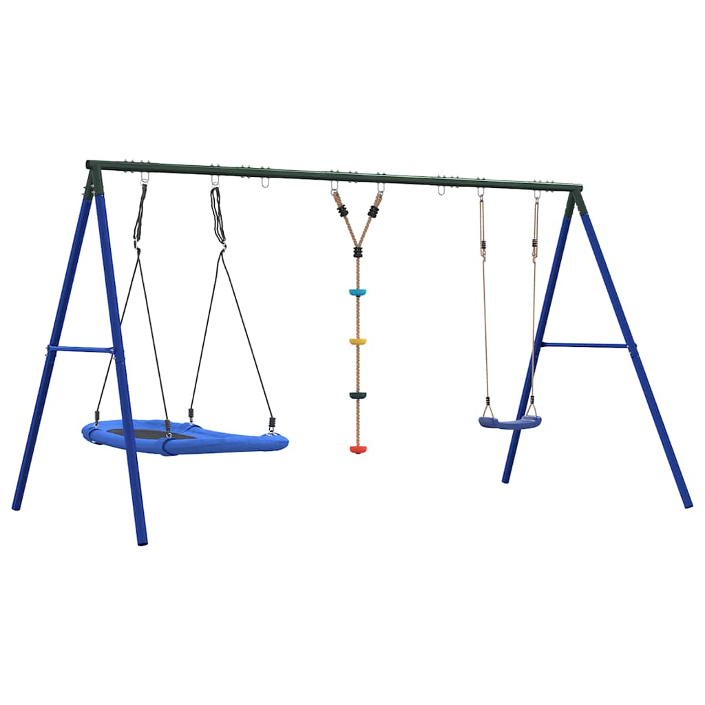 vidaXL Outdoor Swing Set with Swing, Disc Swing, Nest Swing 5