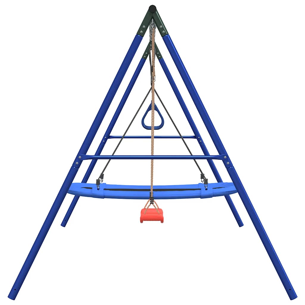 vidaXL Outdoor Swing Set with Swing, Trapeze, Nest Swing 4