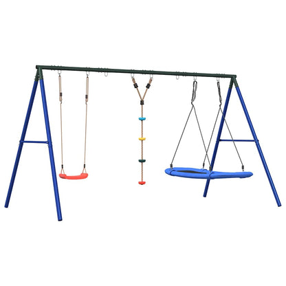 vidaXL Outdoor Swing Set with Swing, Disc Swing, Nest Swing 2