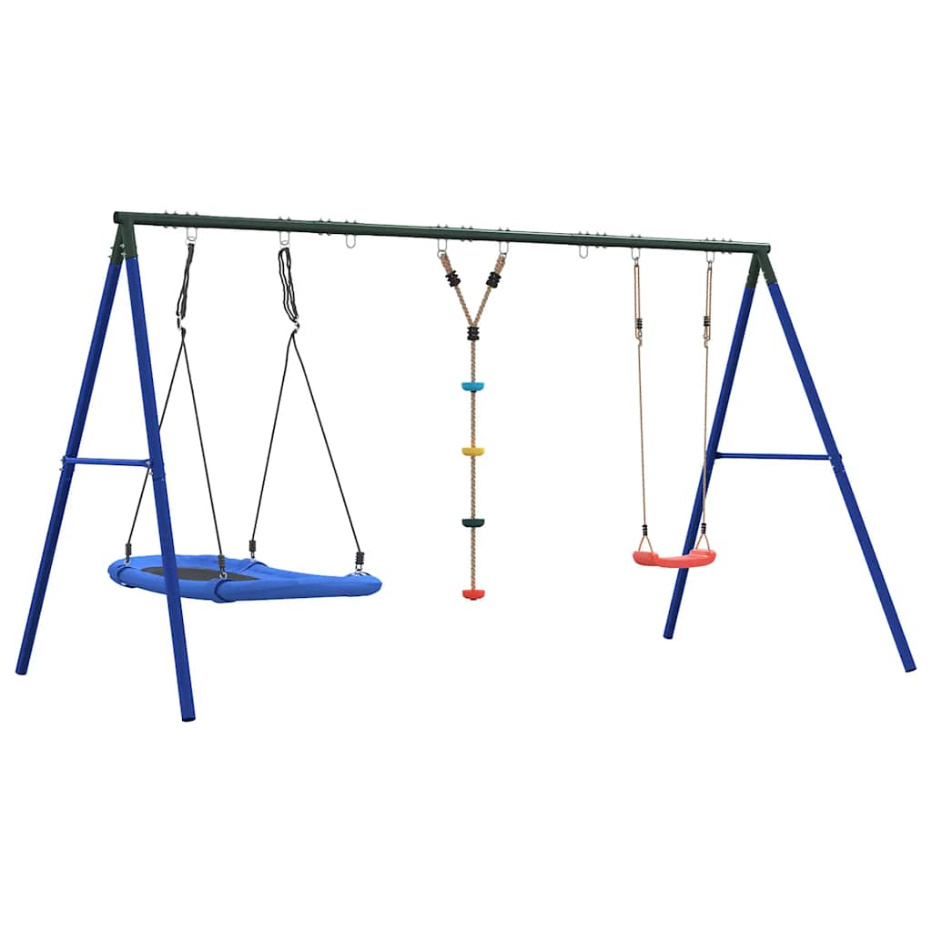 vidaXL Outdoor Swing Set with Swing, Disc Swing, Nest Swing 5