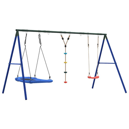 vidaXL Outdoor Swing Set with Swing, Disc Swing, Nest Swing 5