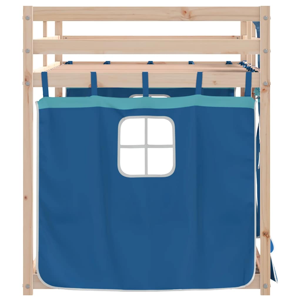 vidaXL Bunk Bed without Mattress Blue 90x200 cm Solid Wood Pine 5