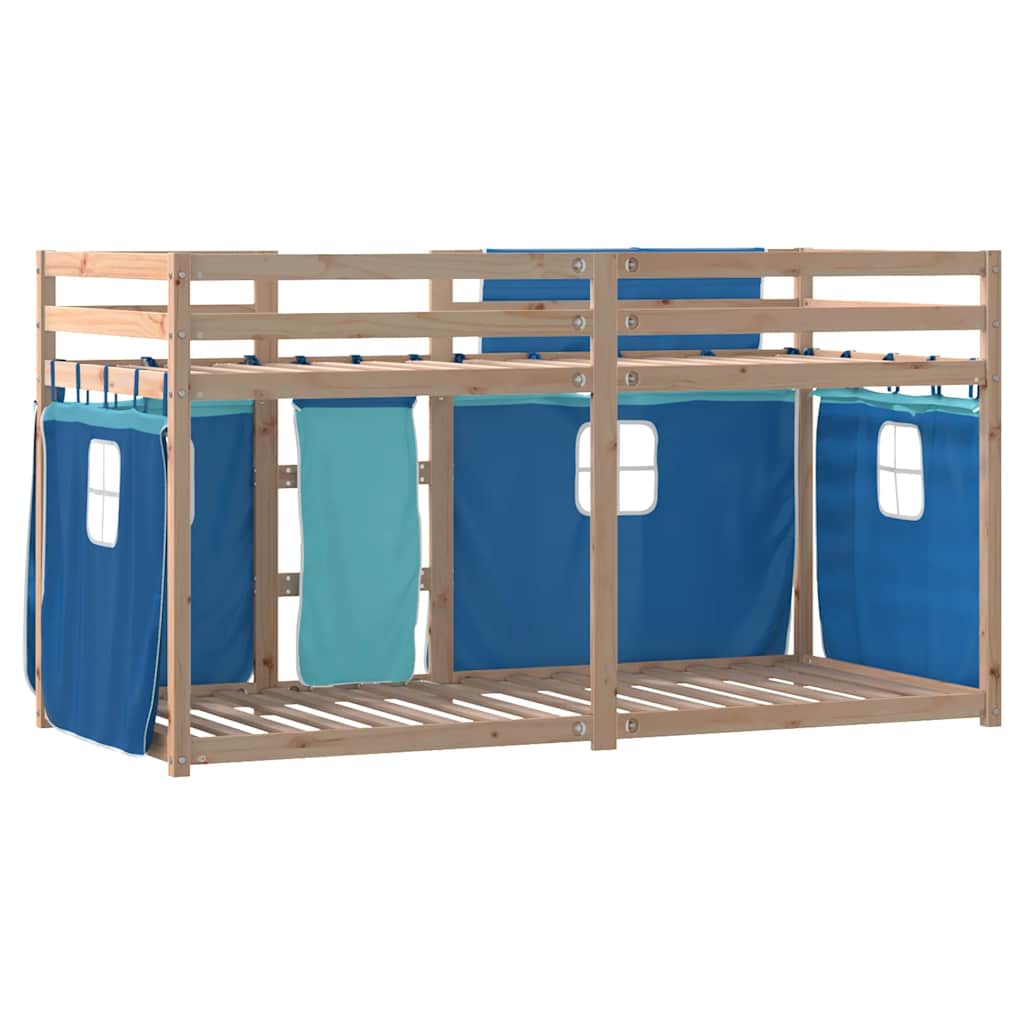 vidaXL Bunk Bed without Mattress Blue 90x200 cm Solid Wood Pine 6