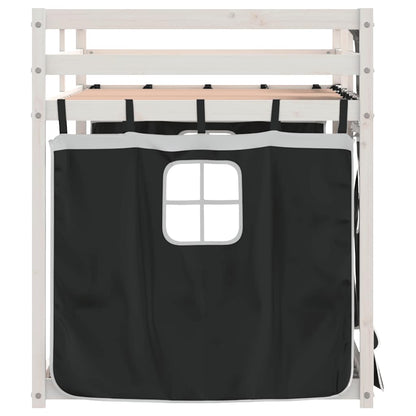 vidaXL Bunk Bed without Mattress White&Black 80x200 cm Solid Wood Pine 6