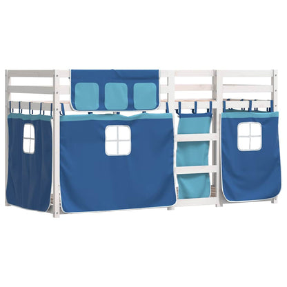 vidaXL Bunk Bed without Mattress Blue 80x200 cm Solid Wood Pine 3