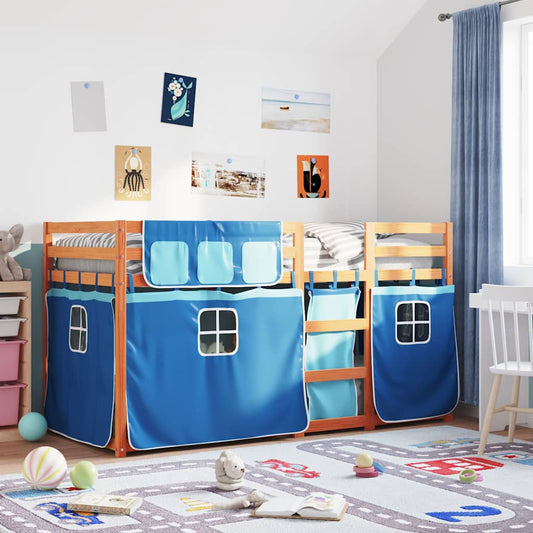 vidaXL Bunk Bed without Mattress Blue 80x200 cm Solid Wood Pine 1