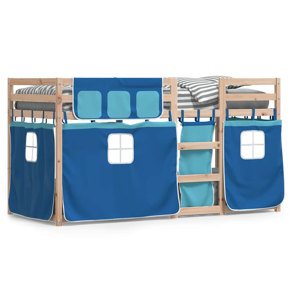 vidaXL Bunk Bed without Mattress Blue 90x200 cm Solid Wood Pine 2