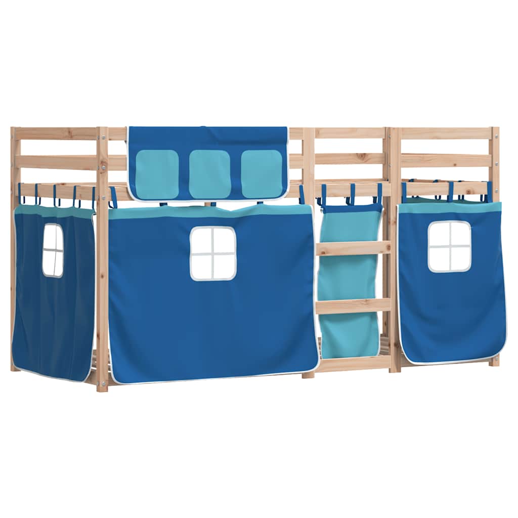 vidaXL Bunk Bed without Mattress Blue 90x200 cm Solid Wood Pine 3