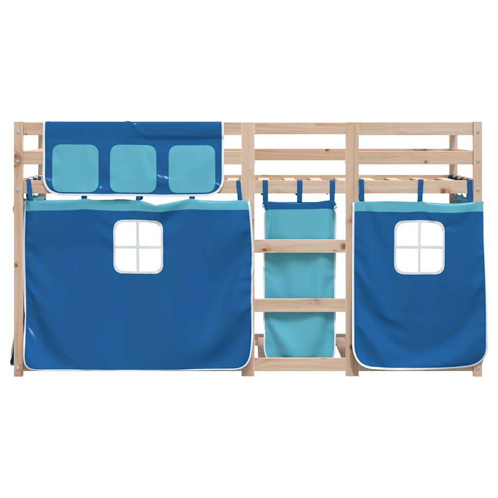 vidaXL Bunk Bed without Mattress Blue 90x200 cm Solid Wood Pine 4