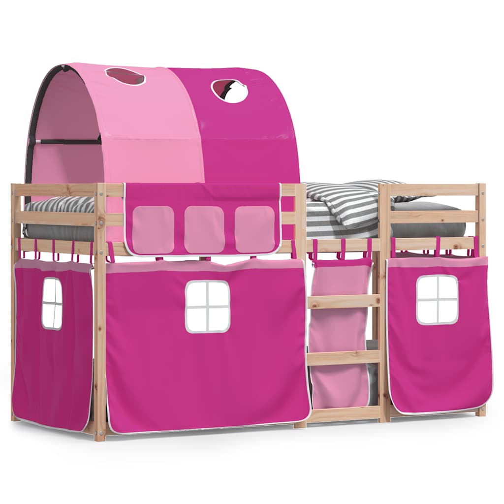 vidaXL Bunk Bed without Mattress Pink 90x200 cm Solid Wood Pine 2