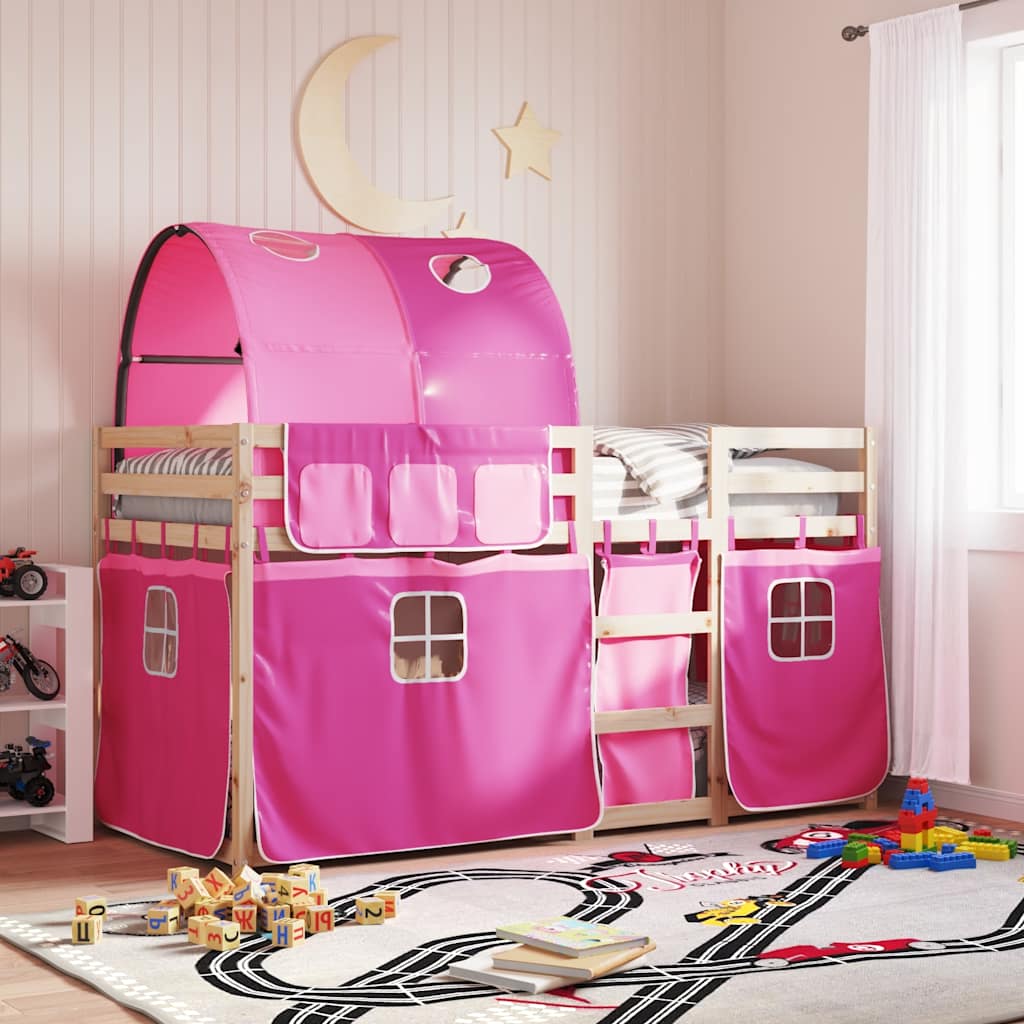 vidaXL Bunk Bed without Mattress Pink 90x200 cm Solid Wood Pine 1