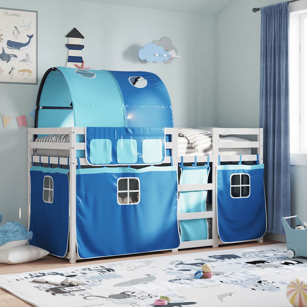vidaXL Bunk Bed without Mattress Blue 80x200 cm Solid Wood Pine 1