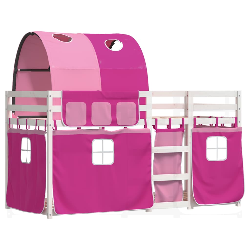 vidaXL Bunk Bed without Mattress Pink 80x200 cm Solid Wood Pine 3