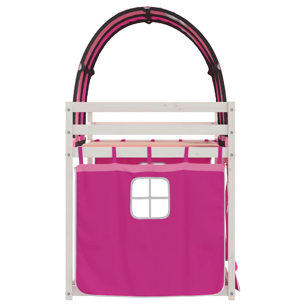 vidaXL Bunk Bed without Mattress Pink 80x200 cm Solid Wood Pine 6