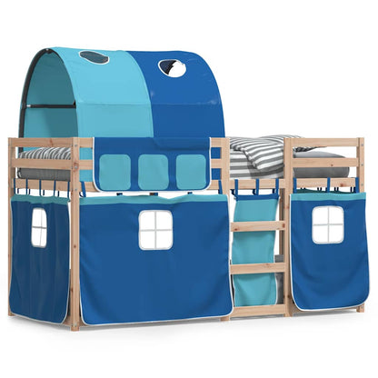 vidaXL Bunk Bed without Mattress Blue 90x190 cm Single Solid Wood Pine 2
