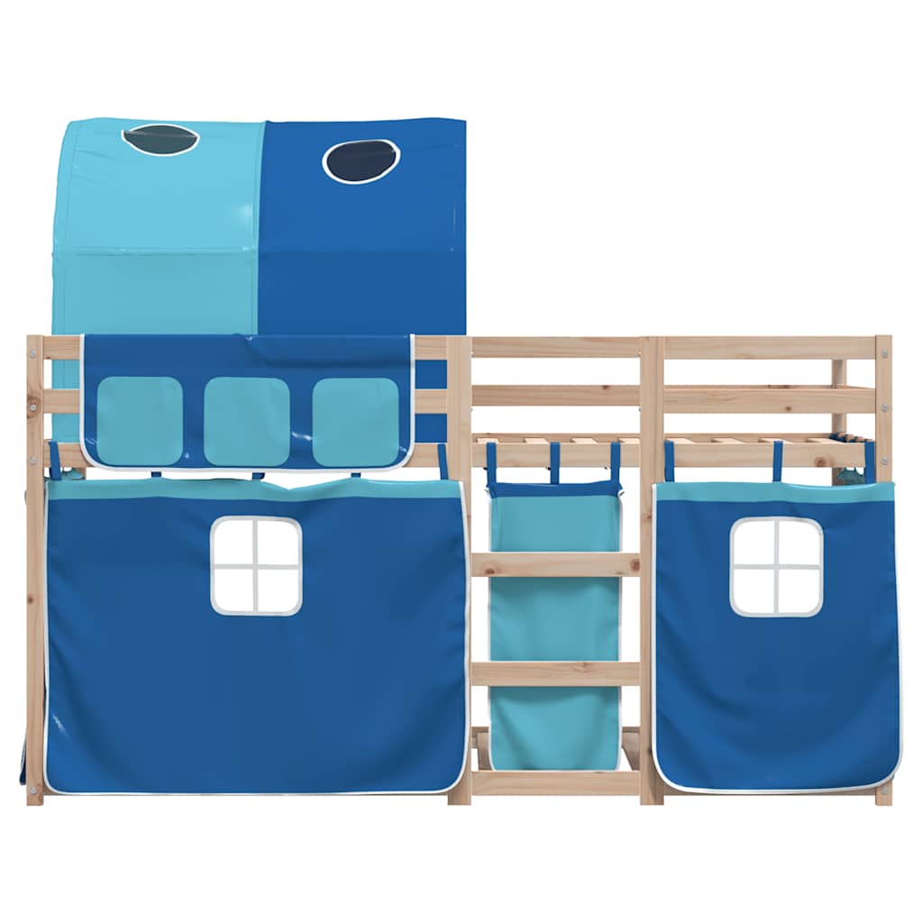 vidaXL Bunk Bed without Mattress Blue 90x190 cm Single Solid Wood Pine 5