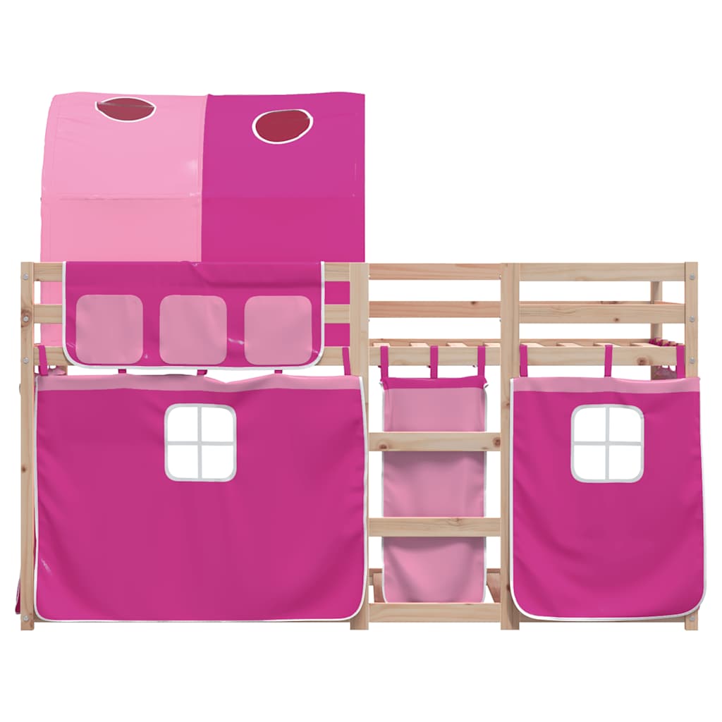 vidaXL Bunk Bed without Mattress Pink 90x190 cm Single Solid Wood Pine 5