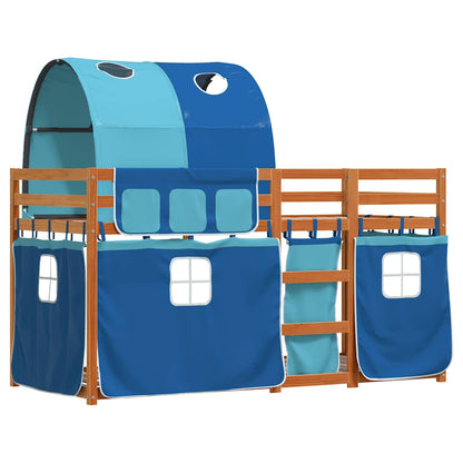 vidaXL Bunk Bed without Mattress Blue 80x200 cm Solid Wood Pine 3