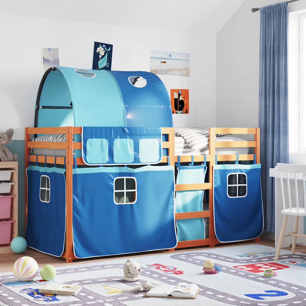vidaXL Bunk Bed without Mattress Blue 80x200 cm Solid Wood Pine 1