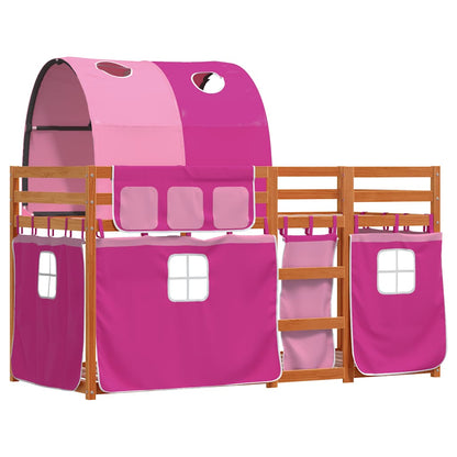 vidaXL Bunk Bed without Mattress Pink 80x200 cm Solid Wood Pine 3