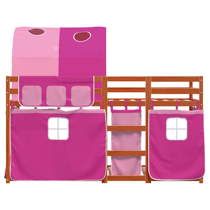 vidaXL Bunk Bed without Mattress Pink 80x200 cm Solid Wood Pine 4
