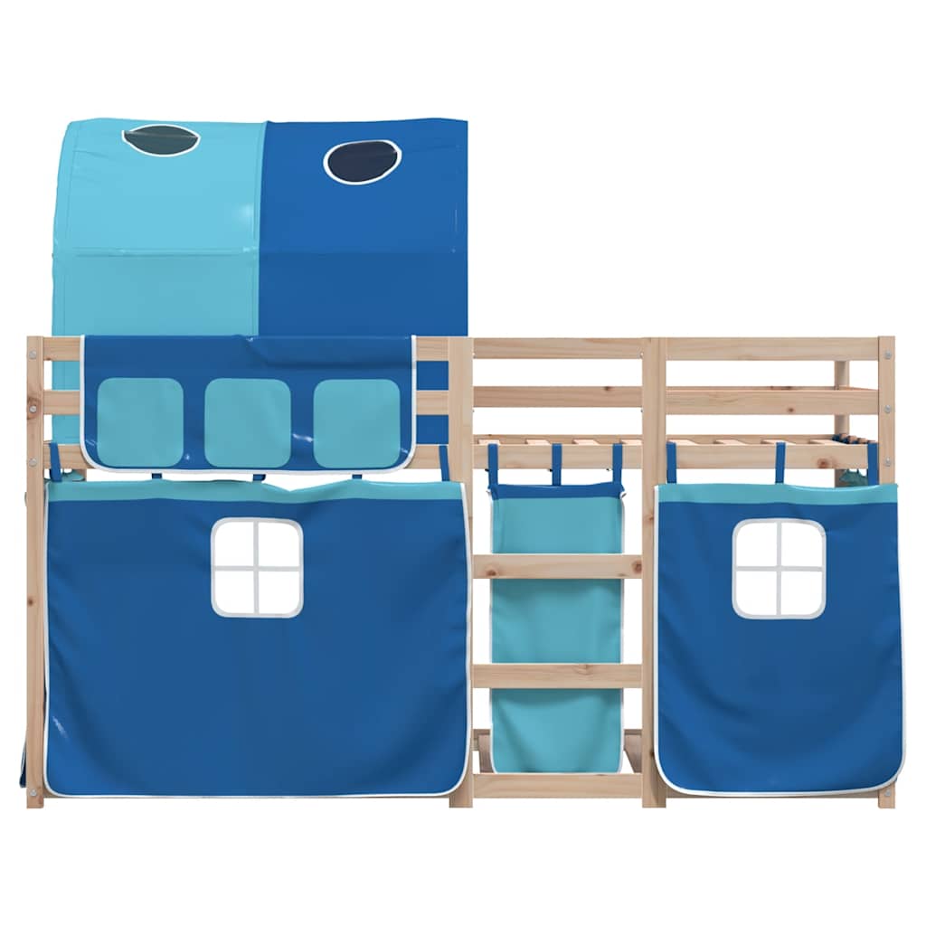 vidaXL Bunk Bed without Mattress Blue 90x200 cm Solid Wood Pine 4