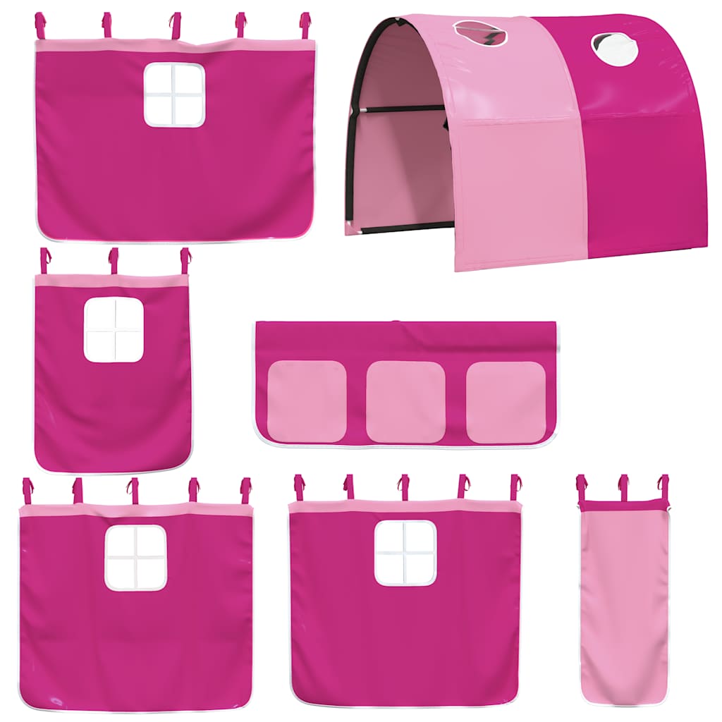 vidaXL Bunk Bed without Mattress Pink 90x200 cm Solid Wood Pine 6