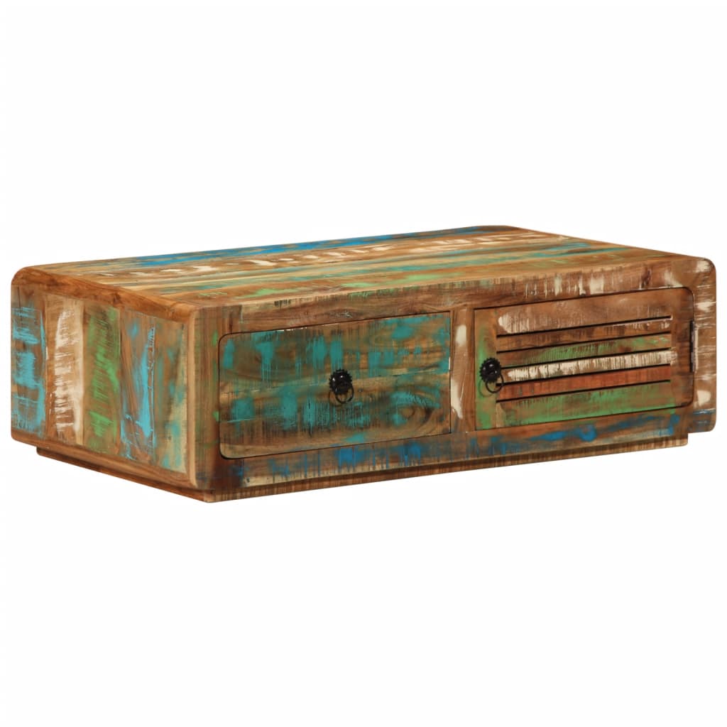 vidaXL Coffee Table 89x55x29 cm Solid Wood Reclaimed 4